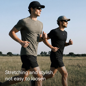 T-shirt à manches courtes et col rond pour homme GJ YD04, vêtements de sport pour la course à pied et l'entraînement, avec un effet rafraîchissant à la menthe pour une sensation de fraîcheur et un séchage rapide - Product Image 4