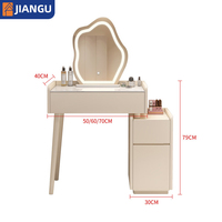 Prix d'usine, design ultra-minimaliste, coiffeuse d'angle, grand espace de rangement, miroir de coiffeuse, table à maquillage