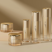Unique 30 50 g 40 100 120 ml Vide Soins de la Peau Lotion Toner Crème Verre Or Cosmétique Bouteille Emballage Ensemble Avec Pompe À Sérum