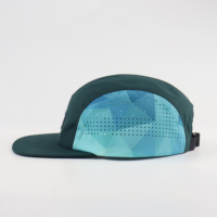 Casquette de course snapback de haute qualité avec broderie, perforations découpées au laser, motif imprimé, respirante, pour le camping, vente en gros
