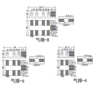 Silenciador de escape de aire neumático con salida de múltiples líneas de 4, 6 y 8 válvulas para accesorios de brazo robótico - Product Image 1