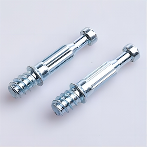 Углеродистая сталь 2-в-1 соединитель для шкафа Невидимый соединитель болт мебельная фурнитура Аксессуары соединитель для дюбеля винт - Product Image 5