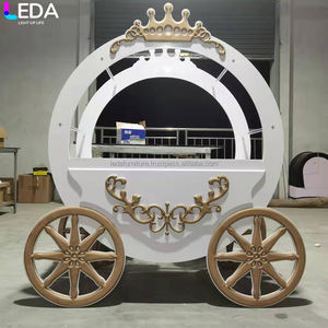 Carrito de Dulces LEDA Profesional, Moderno, de Diseño Reciente, para Decoración de Bodas y Fiestas, Carrito de Comida y Postres, Vehículo de Dulces Blanco - Product Image 2