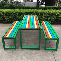 Ensemble de salle à manger d'extérieur moderne et pliable en fer forgé pour chambre, parc, jardin, hôtel et appartement