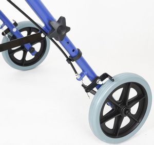 Andador de aluminio ligero Rollator adultos Knock pequeño embalaje cúbico ahorrar altura ajustable plegable parálisis Cerebral personas mayores - Product Image 4