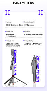 Trípode Estable F05, Palo Selfie con Disparo Equilibrado y Estable, 360 ° Teléfono Celular con Disparo Panorámico para Grabación de Video - Product Image 6