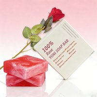 2 PCS 100% pH équilibré ROSE Yoni barres de savon anti-odeurs Protection féminine Vaginal féminin Lavages pour femmes