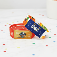 Bracelet RFID promotionnel personnalisé en tissu extensible 13,56 MHz, écologique, pour événements et paiement sans argent liquide lors de festivals