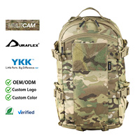 Taktischer Rucksack mit Schnellverschluss-Design Tagesrucksack MC/ MC Schwarz mit EVA-Verstärktem Polster-Rückenteil Mehrere Fächer