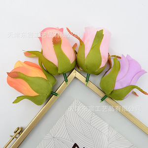 Capullos de Rosa de Seda Pequeños de Dongchen Crafts, 3.5-4 cm de Diámetro, para Ramos de Boda DIY y Accesorios para el Cabello Hanfu - Product Image 3