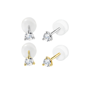 Grandes boucles d'oreilles carrées unisexes en feuille d'or plaqué or 18 carats, diamant de laboratoire cultivé IGI - Product Image 4