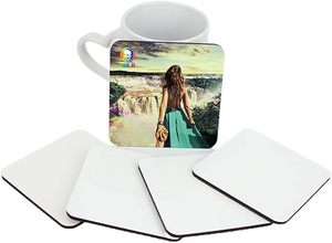 Wholesale Custom Printed Photo Classic Eco-Friendly 4mm Thick Round Cork Wooden 90mm Car Sublimation Blank Coasters - Product Image 3