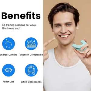 En gros, Nouvel appareil d'exercice de mâchoire en U, Balle de mastication pour fitness facial et musculaire de la mâchoire, Équipement d'entraînement de force de morsure - Product Image 4