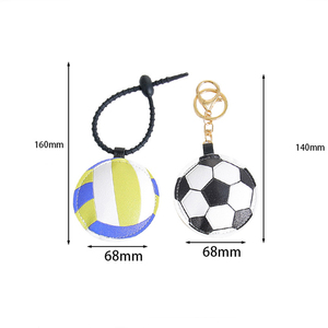 Porte-clés en cuir <span class=keywords><strong>pour</strong></span> ballons de sport, breloque <span class=keywords><strong>pour</strong></span> sac à dos, sac à main, accessoires <span class=keywords><strong>pour</strong></span> joueurs de ballons, cadeaux d'anniversaire <span class=keywords><strong>pour</strong></span> adolescents garçons et filles - Product Image 2