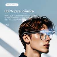 Lunettes Intelligentes M02s avec Caméra 8MP, Assistant Vocal IA, Double Micro, Transfert Wi-Fi et Audio Open Ear
