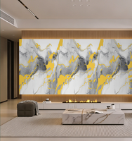 Papier adhésif effet marbre veiné doré, panneaux muraux 3D autocollants pour décoration intérieure de luxe, style Dubaï EAU, rouleau de 1,2 m de largeur