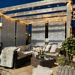 Panel Divisor <span class=keywords><strong>de</strong></span> Jardín WPC para Exteriores, Separador <span class=keywords><strong>de</strong></span> Espacios con Diseño Decorativo, Resistente a <span class=keywords><strong>la</strong></span> Intemperie y Fácil <span class=keywords><strong>de</strong></span> Montar - Product Image 2