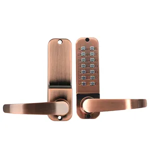 High Security Aluminium Door Handle Lock Courtyard Waterproof Garden Gate Mechanical Password Lock