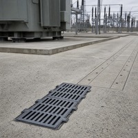 Grille de couverture d'égout en fonte à barres ouvertes, robuste, à fentes longues, pour système de drainage des eaux pluviales routières