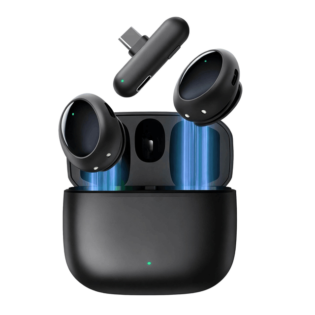 Wireless Mini Microphone AI Noise Cancellation - 48kHz/24bit Studio Sound, 35Hours Battery, For,YouTube, Streaming & Interviews