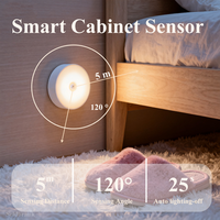 Lampe de nuit LED intelligente moderne avec capteur de mouvement infrarouge, lumière blanche chaude, fonctionne sur piles, lumière d'escalier