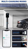 Estación de Carga para Vehículos Eléctricos de Pared con Doble Conector de 22kW CA, Doble Enchufe Tipo 2, Acceso RFID, Certificación TUV, IP54, Nueva y Profesional