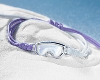 Bracelet en argent S925 Ski Goggle, un favori des passionnés de ski, des trendsetters et des stations de ski populaires, un excellent choix de cadeau