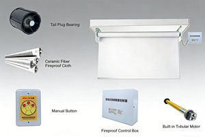 Tissu ignifuge <span class=keywords><strong>enduit</strong></span>, tissu ignifuge en fibre, rideaux anti-fumée mobiles fabriqués en Chine - Product Image 4