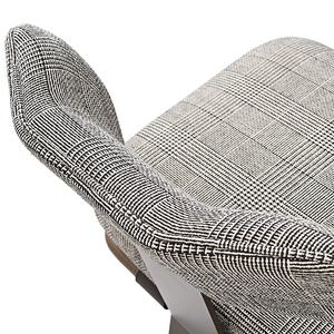 2026년 신제품 미니멀리스트 디자이너 그레이 패브릭 메탈 라운지 소파 의자, 거실 포인트 체어, 가정 및 호텔용 - Product Image 6