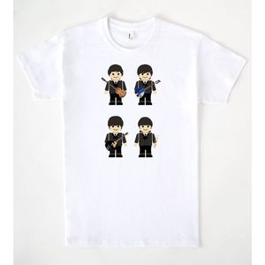 T-shirt Toy Band bianca girocollo unisex per adulti taglia media con design a tema musicale - Product Image 1