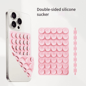 Supports de <span class=keywords><strong>téléphone</strong></span> en silicone double face de vente chaude 40 ventouses Docks de <span class=keywords><strong>téléphone</strong></span> antidérapants portables Forme carrée pour téléphones mobiles - Product Image 2