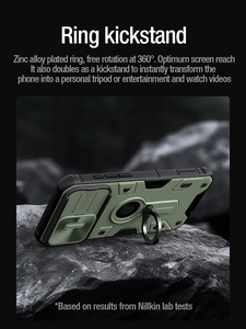 เคส <span class=keywords><strong>Nillkin</strong></span> <span class=keywords><strong>Camshield</strong></span> <span class=keywords><strong>Armor</strong></span> สำหรับ iPhone 15 Pro Max 15 Pro ฝาปิดเลื่อนโลหะ ป้องกันกล้อง กันกระแทก แข็งแรง ทนทาน พร้อมช่องโลโก้ - Product Image 2
