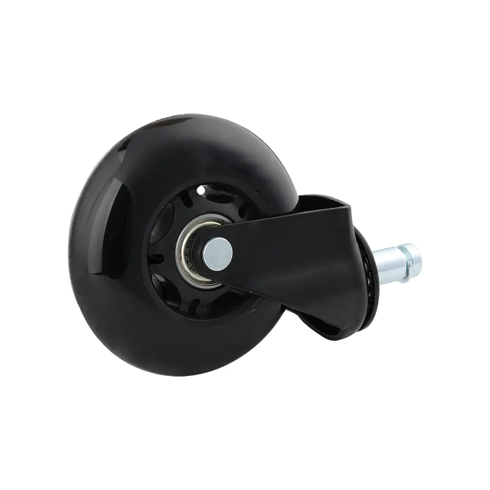 Rubber heavy duty black casters for household use light silent casters