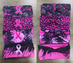 Diadema Deportiva Reversible Personalizada con Cinta Rosa para Concientización sobre el Cáncer <span class=keywords><strong>de</strong></span> Mama, Elástica y con Logotipo Impreso en Toda la Superficie - Product Image 3