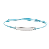 Bracelet personnalisé gravé sur mesure en gros – Breloque en acier inoxydable avec nom, logo ou lettre, cordon coloré