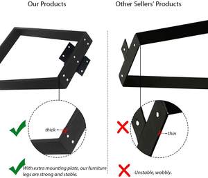 <span class=keywords><strong>Gambe</strong></span> <span class=keywords><strong>per</strong></span> Tavolo in Metallo Trapezoidali da 16 Pollici, Robuste <span class=keywords><strong>Gambe</strong></span> <span class=keywords><strong>per</strong></span> Mobili, Moderne e Semplici <span class=keywords><strong>Gambe</strong></span> Trapezoidali <span class=keywords><strong>per</strong></span> Tavoli da Conferenza e da Pranzo - Product Image 4