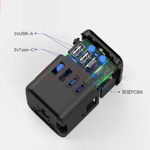 IZNC 2023 Us Au Eu Uk Plugs adaptateur de voyage universel tout-en-un convertisseur de tension 220v à 110v pour Iphone 12 <span class=keywords><strong>Pro</strong></span> 13 <span class=keywords><strong>Mini</strong></span> - Product Image 4