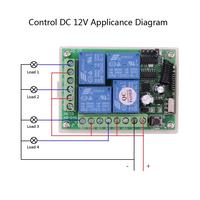 Module Récepteur Relais Universel 433 MHz Sans Fil à Code d'Apprentissage, 4 Canaux, pour Télécommande Métallique, Garantie 1 An pour Moteur Électrique