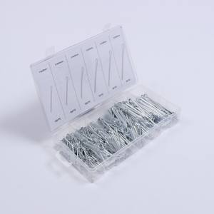 Lot de 555 goupilles fendues en acier au carbone, goupilles de positionnement galvanisées en U pour voiture - Product Image 2