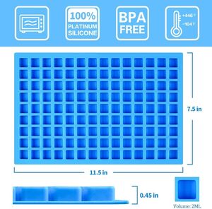 YDS Moldes cuadrados <span class=keywords><strong>de</strong></span> <span class=keywords><strong>silicona</strong></span> para dulces Mini moldes <span class=keywords><strong>de</strong></span> <span class=keywords><strong>silicona</strong></span> para dulces duros Chocolate Gummy Caramel Ganache Ice Cubes - Product Image 1