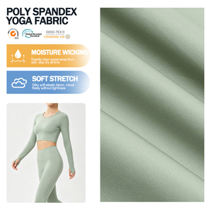 Custom Dyed Elastic 4 Way Stretch Knitted Polyester Spandex Yoga <b>Fabric</b> for Yoga Pant - Product Image 1