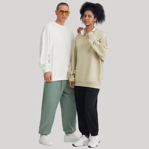 Suéter Holgado de Estilo Americano con Hombros Caídos, Estampado de Corazón Bordado en Tejido de Rizo de Algodón Puro de 330 g, Marca Moderna Transfronteriza LLW1 - Product Image 1