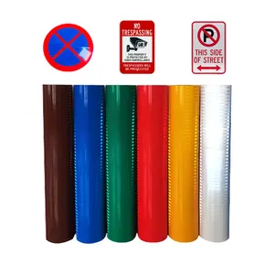 MANCAI High Visibility Micro Prismatic Reflective Vinyl Film Reflective Sheeting Pet For Road Construction Signs
