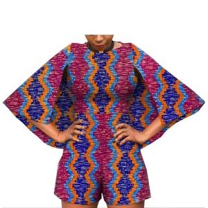 Abbigliamento Africano 2026 per Donne, Tuta in Cotone su Misura con Maniche a Mantella, Stampa Ankara, Modello A1929001 - Product Image 4