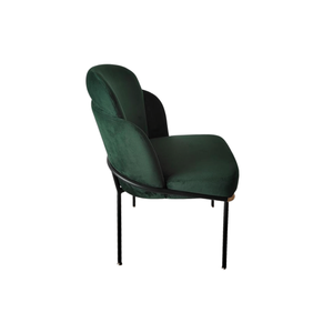 Chaise de salle à manger moderne en mousse haute densité vert olive, rembourrée, avec structure métallique pour café, <span class=keywords><strong>restaurant</strong></span>, usage commercial - Product Image 4
