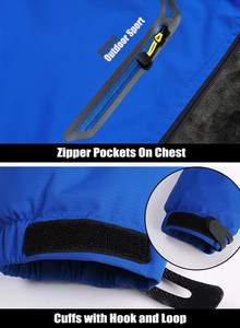 定制标志工作服夹克防水冬季男士拉链夹克多口袋男式连帽夹克 - Product Image 4