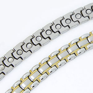 Nouveaux modèles de bracelets magnétiques en germanium doré pour hommes 2025 - Product Image 2