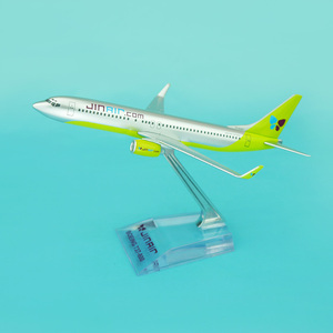 โมเดลเครื่องบินโลหะ Korean Air Custom Jin Air <span class=keywords><strong>B737</strong></span>-<span class=keywords><strong>800</strong></span> สเกล 1:250 ขนาด 16 ซม. ของตกแต่งโต๊ะทำงาน ปรับแต่งสีได้ สำหรับของที่ระลึก - Product Image 1