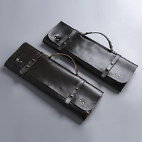 Sac à baguettes Zenos en cuir véritable, pochette pour baguettes en cuir de vachette, étui pour instrument — Organisateur d'accessoires durable