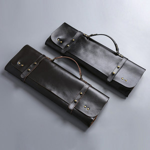 Estuche para Baquetas Zenos de Cuero Genuino, Bolsa para Baquetas de Cuero Vacuno, Funda, Estuche para Instrumentos — Organizador de Accesorios Duradero - Product Image 3